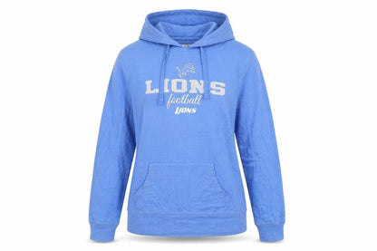 NFL Womens Blue Cotton Pullover Hoodie Size M Pullover - Lions Football