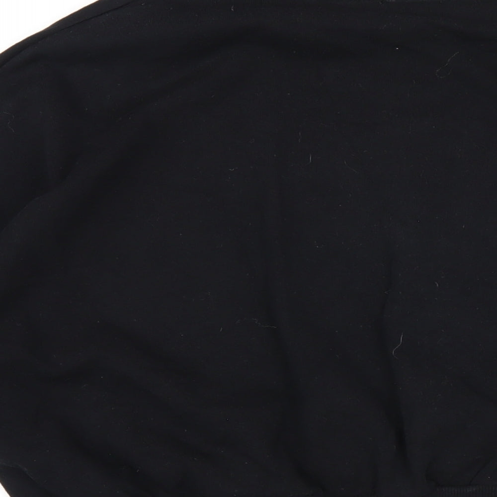 Bershka Womens Black Cotton Pullover Sweatshirt Size L Pullover
