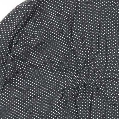 Tara Womens Grey Polka Dot Polyester A-Line Size 16 Round Neck Pullover