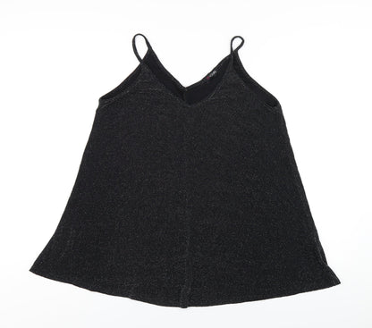 Womens UK Size 18 Yours Black Camisole T-Shirt