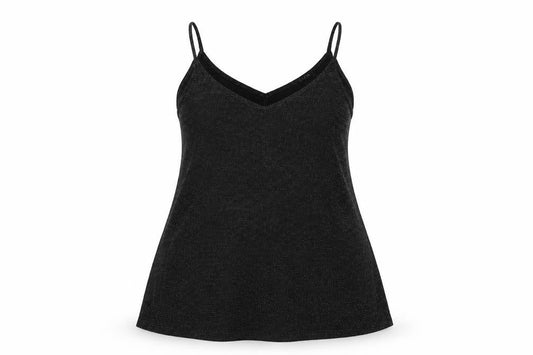 Womens UK Size 18 Yours Black Camisole T-Shirt
