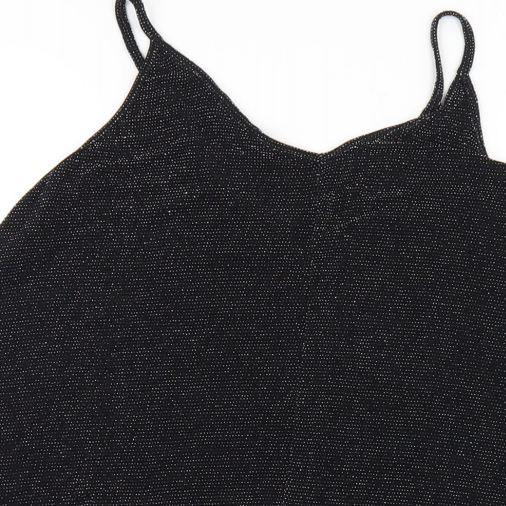 Womens UK Size 18 Yours Black Camisole T-Shirt