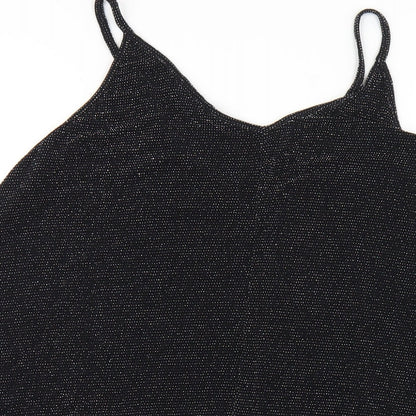 Womens UK Size 18 Yours Black Camisole T-Shirt