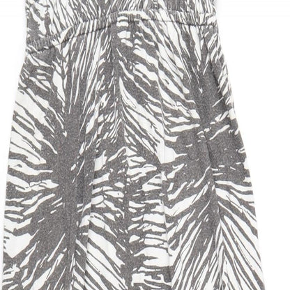 Gap Womens Grey Geometric Polyester A-Line Size S V-Neck Pullover