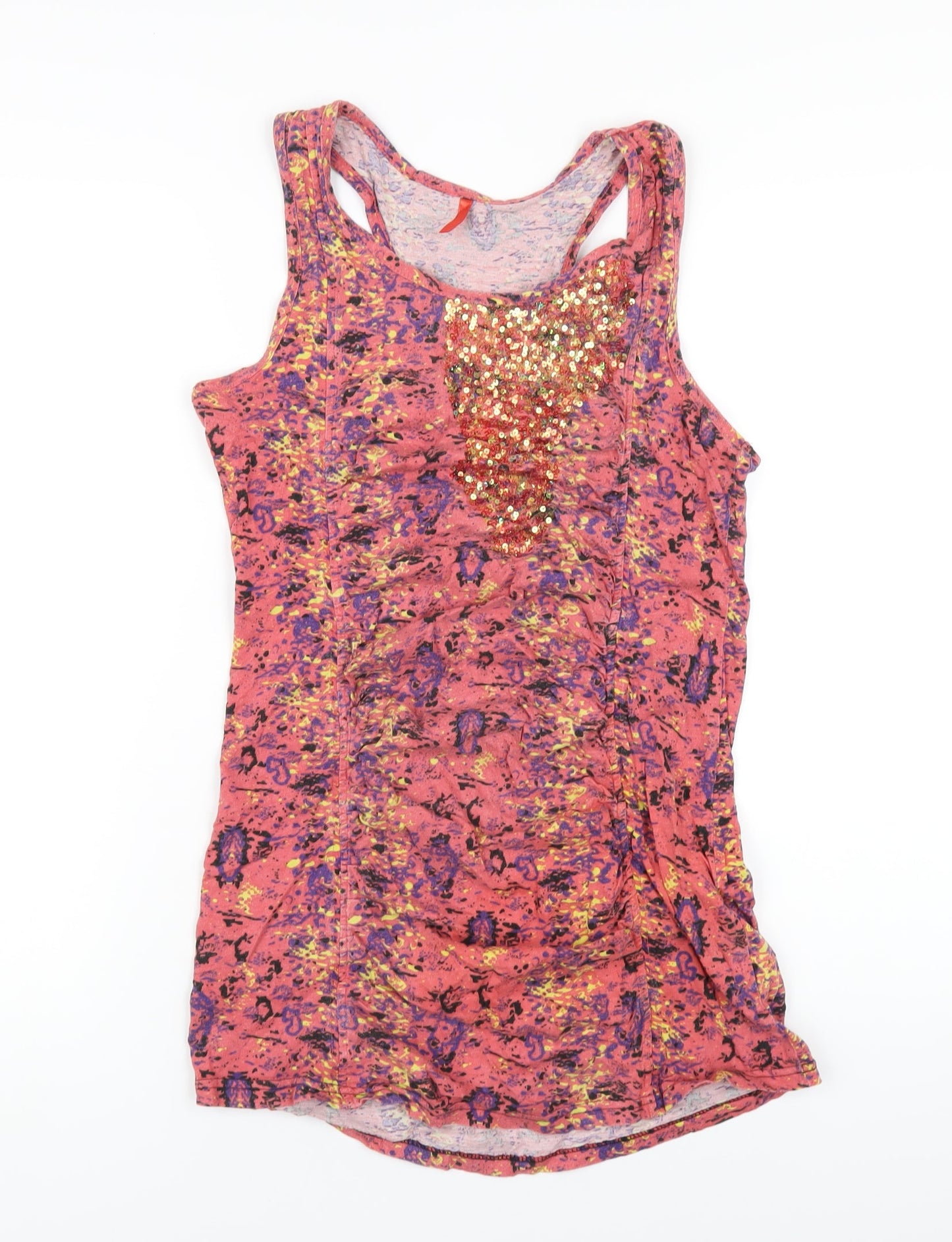 Womens UK Size 14 NEXT Pink Basic Tank