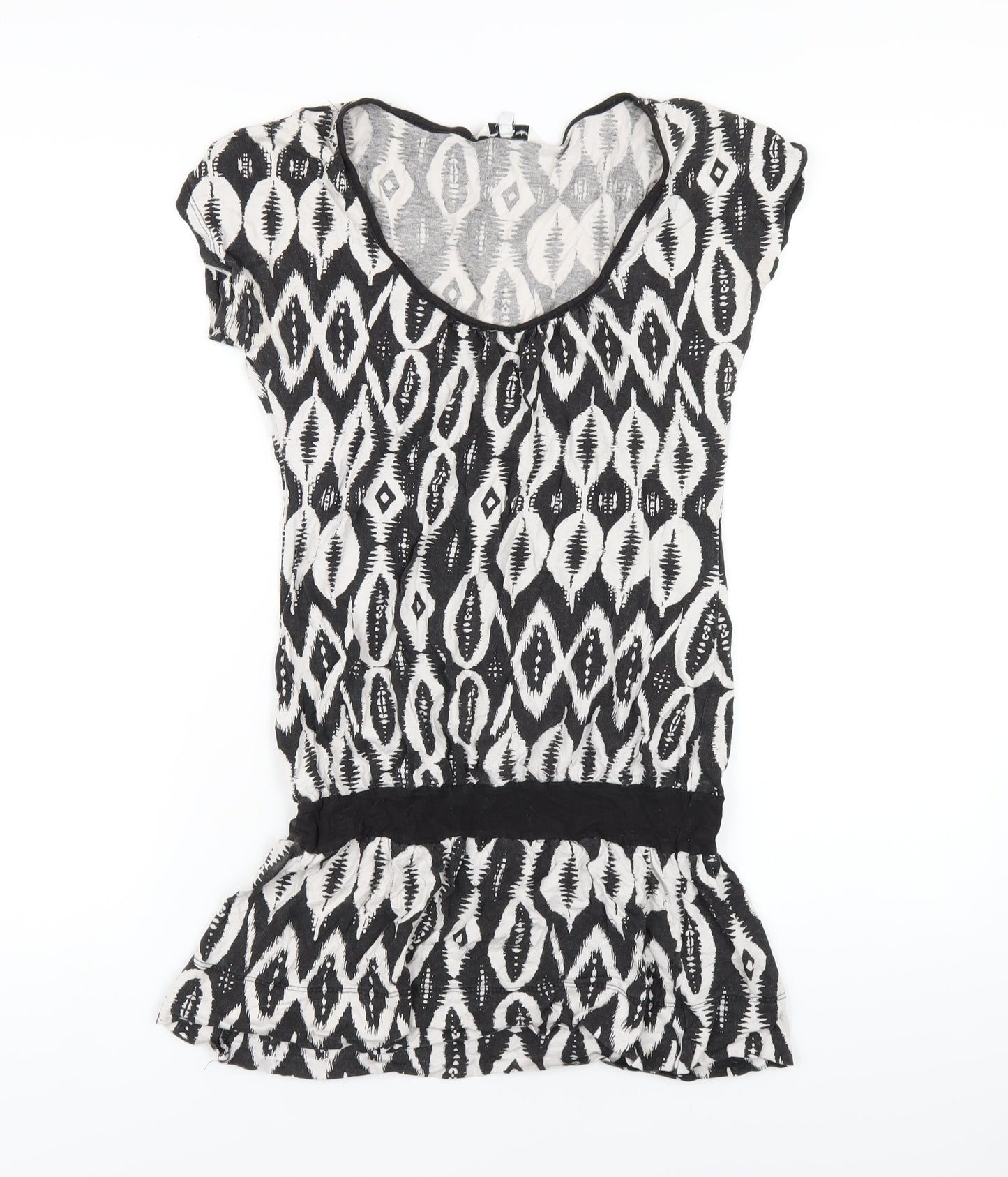 Womens UK Size 8 New Look Black Basic T-Shirt