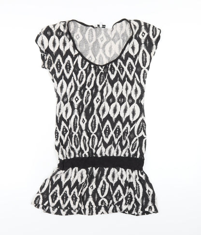 Womens UK Size 8 New Look Black Basic T-Shirt