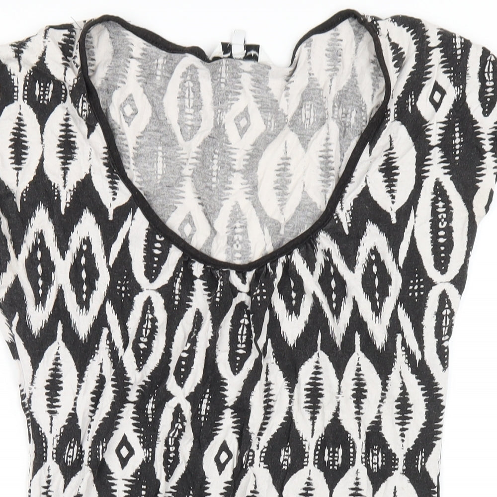 Womens UK Size 8 New Look Black Basic T-Shirt