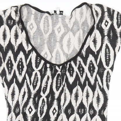 Womens UK Size 8 New Look Black Basic T-Shirt