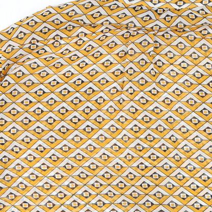 Womens UK Size 10 NEXT Yellow Basic Button-Up