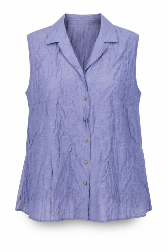 Womens UK Size 22 Eugen Klein Blue Basic Button-Up