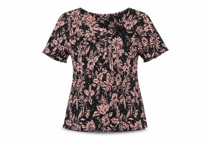 Womens UK Size 14 Afibel Black Basic T-Shirt