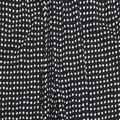 Classic Womens Black Polka Dot Polyester Trousers Size 22 L32 in Regular
