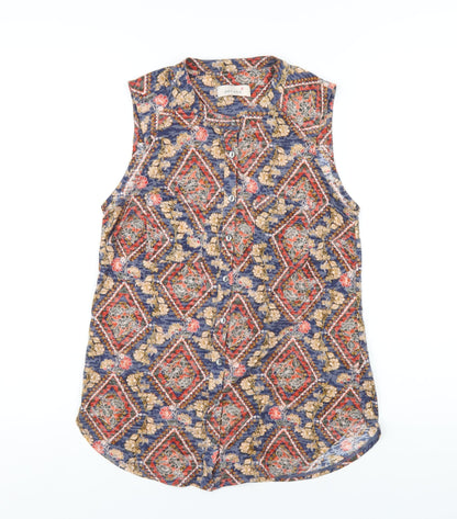 Womens UK Size 10 Per Una Multicoloured Basic Button-Up