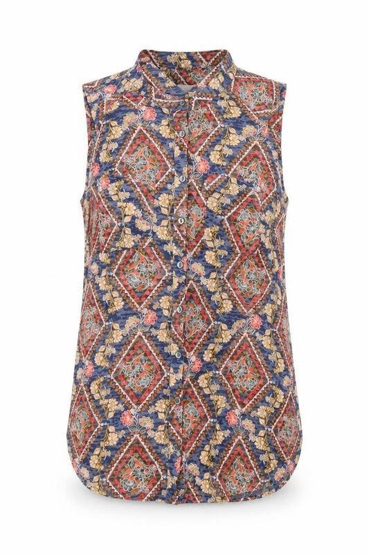 Womens UK Size 10 Per Una Multicoloured Basic Button-Up