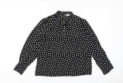 Womens UK Size 10 Dorothy Perkins Black Basic Blouse