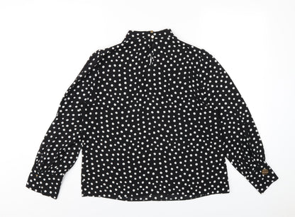 Womens UK Size 10 Dorothy Perkins Black Basic Blouse