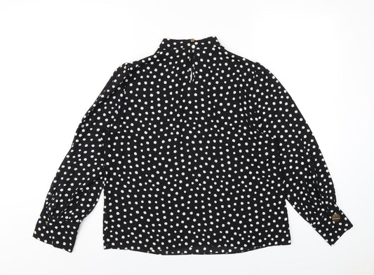 Womens UK Size 10 Dorothy Perkins Black Basic Blouse
