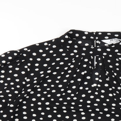 Womens UK Size 10 Dorothy Perkins Black Basic Blouse