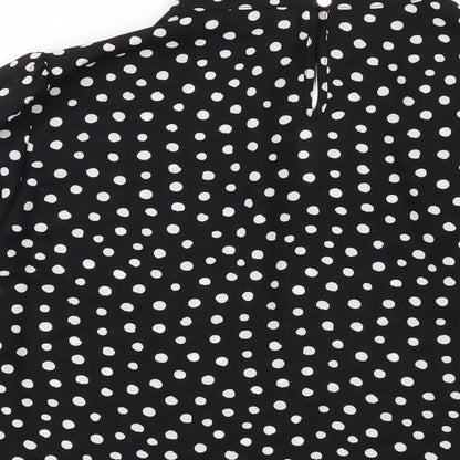 Womens UK Size 10 Dorothy Perkins Black Basic Blouse