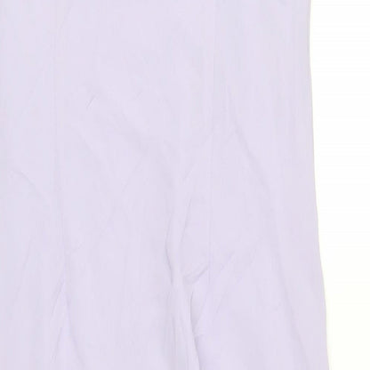 Classics Womens Purple Polyester A-Line Size 12 Square Neck Pullover