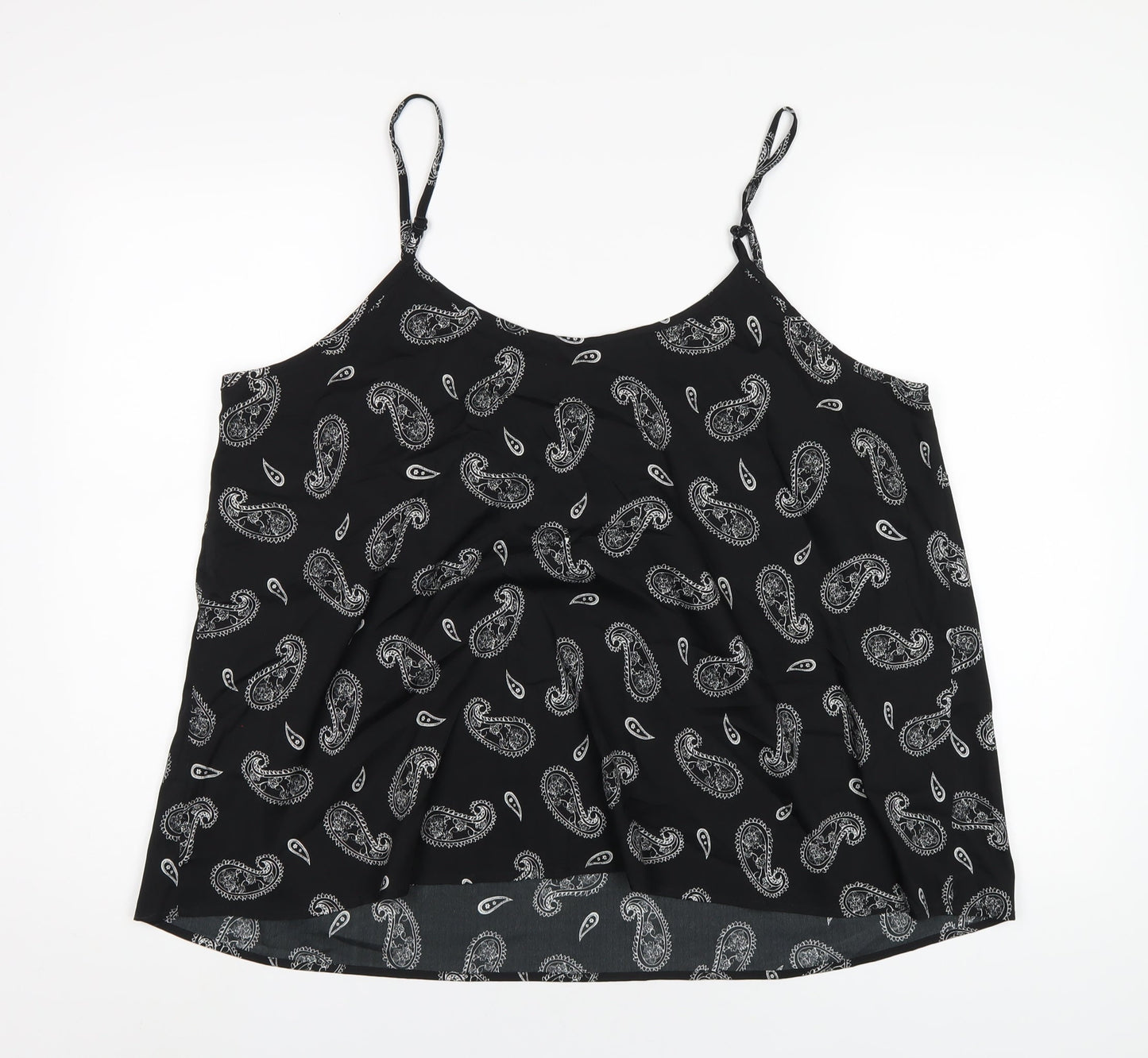 Womens UK Size 20 Capsule Black Camisole T-Shirt