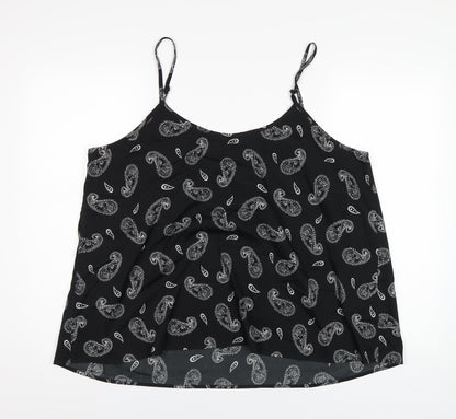 Womens UK Size 20 Capsule Black Camisole T-Shirt