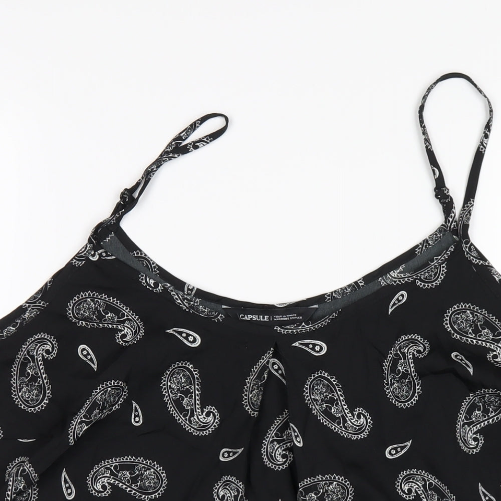 Womens UK Size 20 Capsule Black Camisole T-Shirt