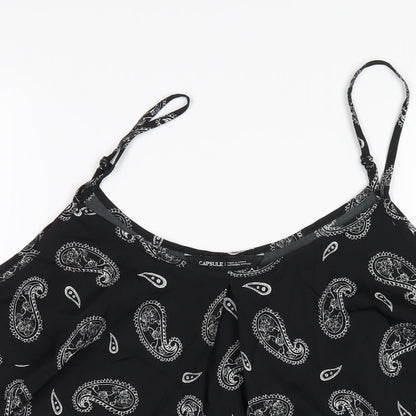 Womens UK Size 20 Capsule Black Camisole T-Shirt