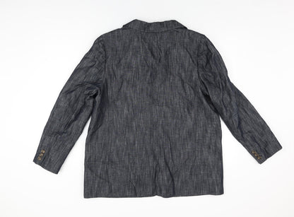 Marks and Spencer Womens Grey Jacket Blazer Size 16 Button