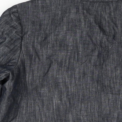 Marks and Spencer Womens Grey Jacket Blazer Size 16 Button