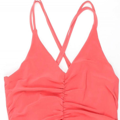 Quiz Womens Pink Polyester Mini Size 14 V-Neck Pullover