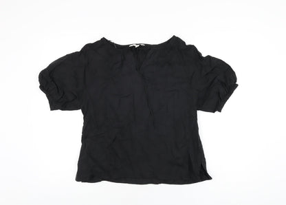 Autograph Womens Black Cupro Basic T-Shirt Size 10 Round Neck