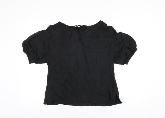 Autograph Womens Black Cupro Basic T-Shirt Size 10 Round Neck