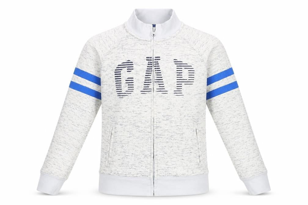 Gap Boys Grey Polyester Full Zip Sweatshirt Size M Zip