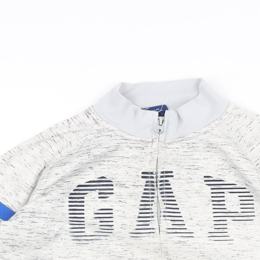 Gap Boys Grey Polyester Full Zip Sweatshirt Size M Zip