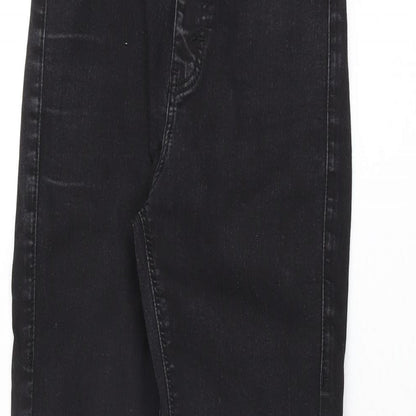 Topshop Womens Black Cotton Skinny Jeans Size 25 in L25 in Regular Zip