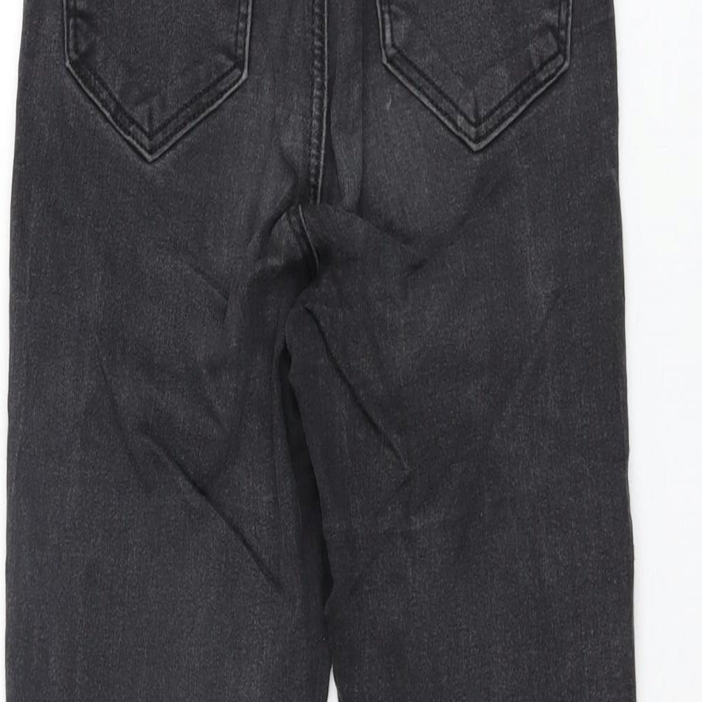 Topshop Womens Black Cotton Skinny Jeans Size 25 in L30 in Regular Zip