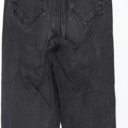 Topshop Womens Black Cotton Skinny Jeans Size 25 in L30 in Regular Zip