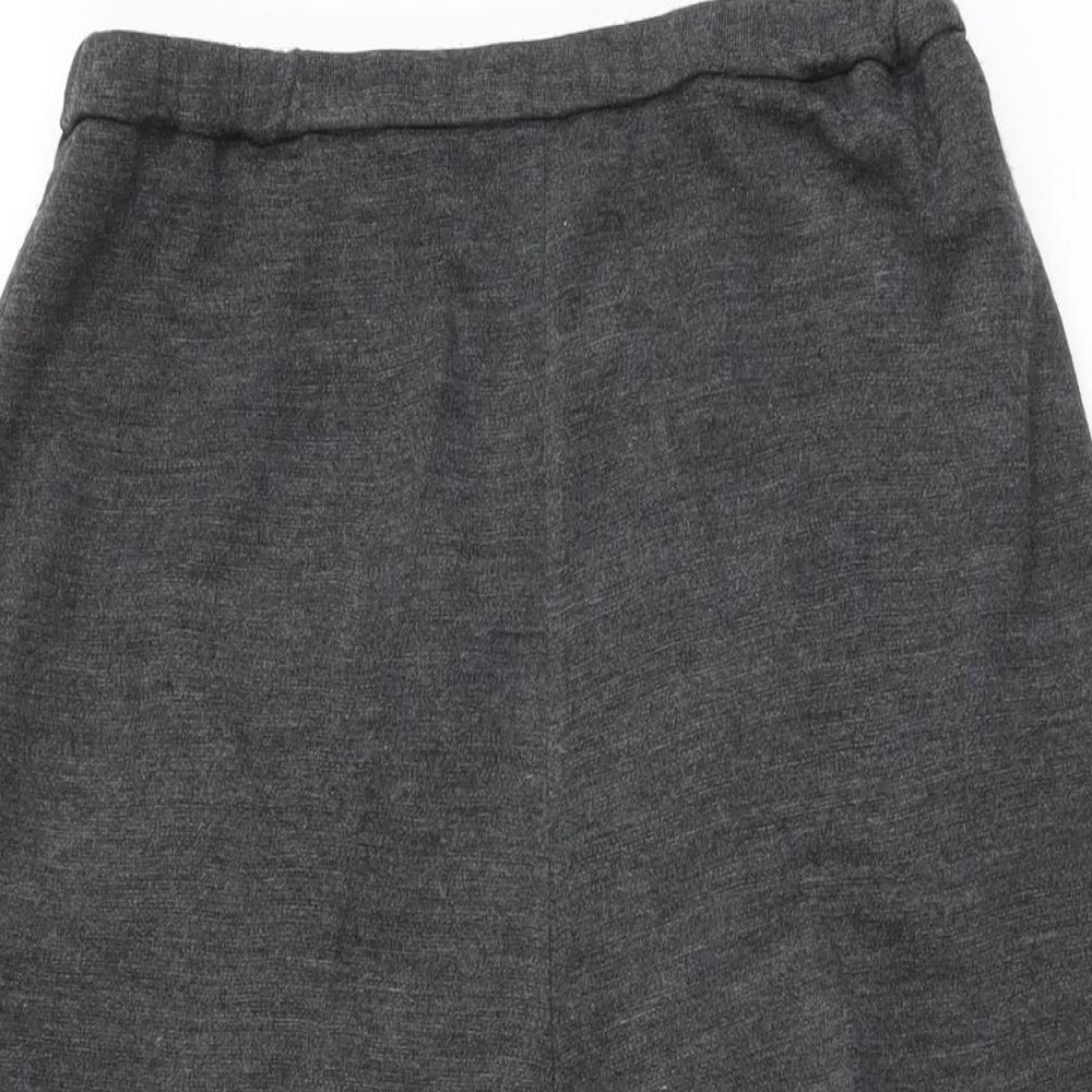 Carr & Westley Womens Grey Acrylic Cropped Trousers Size 16 L22 in Regular