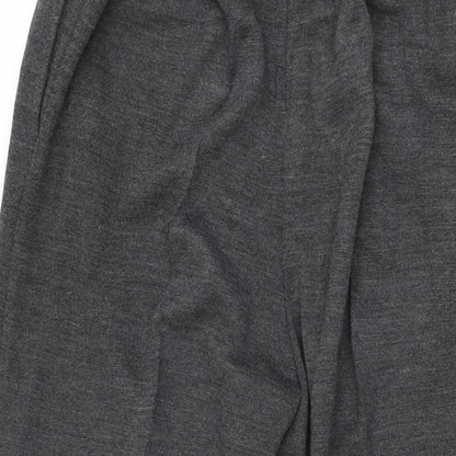 Carr & Westley Womens Grey Acrylic Cropped Trousers Size 16 L22 in Regular