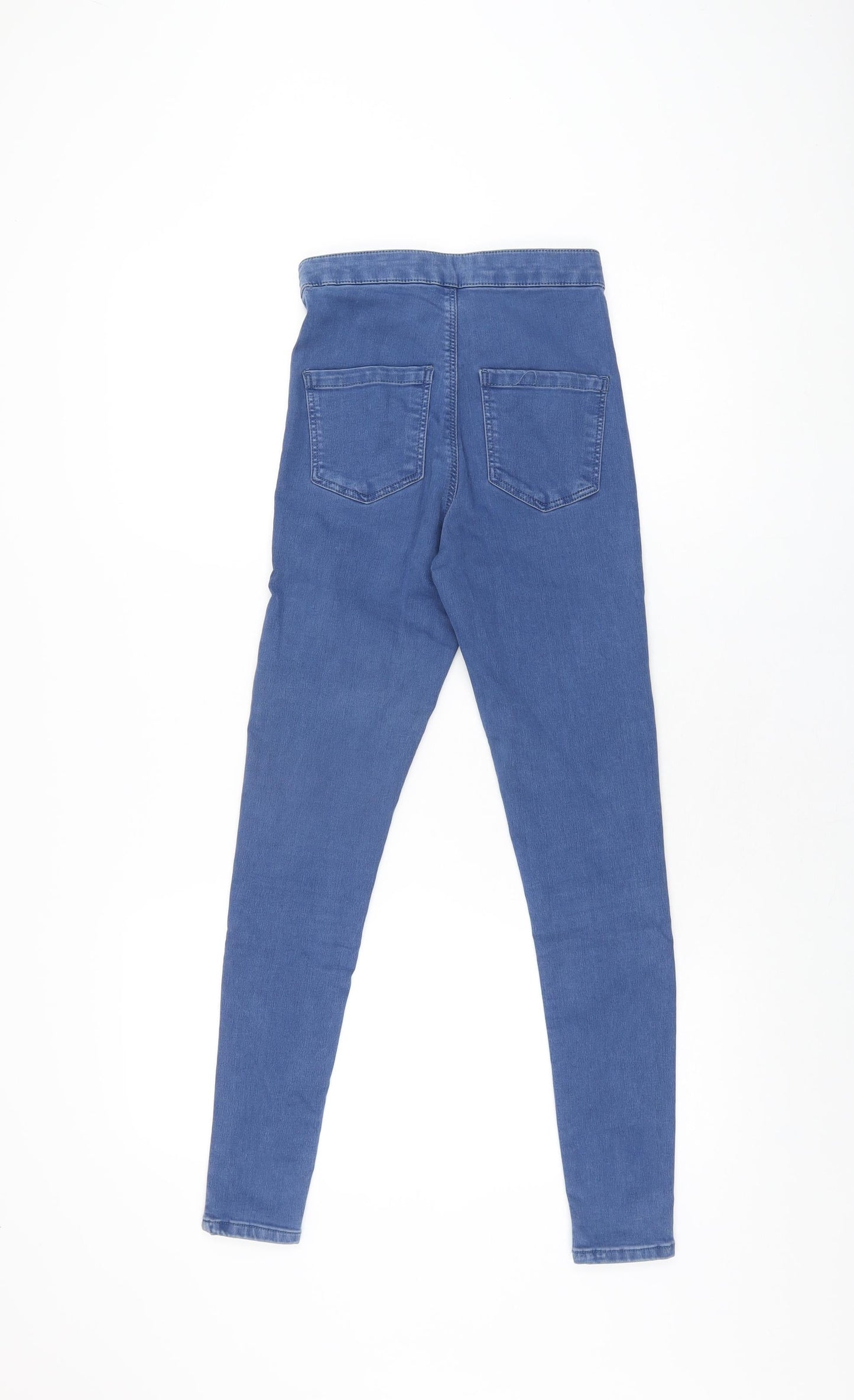 Topshop Womens Blue Cotton Skinny Jeans Size 25 in L30 in Regular Zip