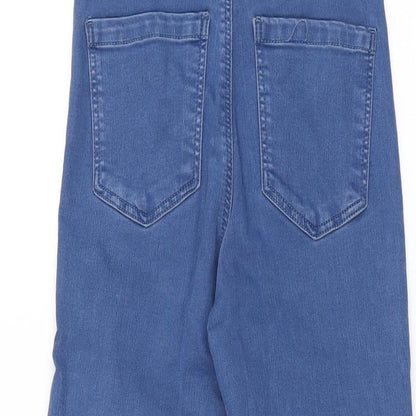 Topshop Womens Blue Cotton Skinny Jeans Size 25 in L30 in Regular Zip