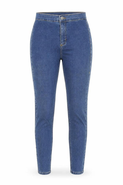 Topshop Womens Blue Cotton Skinny Jeans Size 25 in L30 in Regular Zip