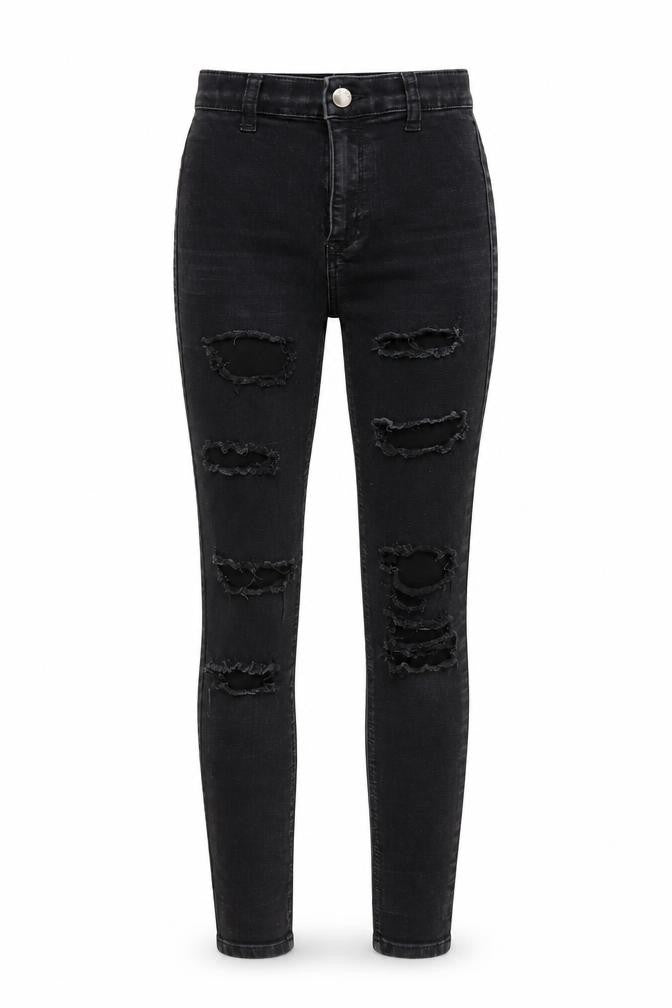Womens UK Size 25 in Topshop Regular Fit Skinny Black Jeans