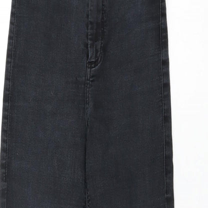 Topshop Womens Black Cotton Skinny Jeans Size 25 in L30 in Regular Zip