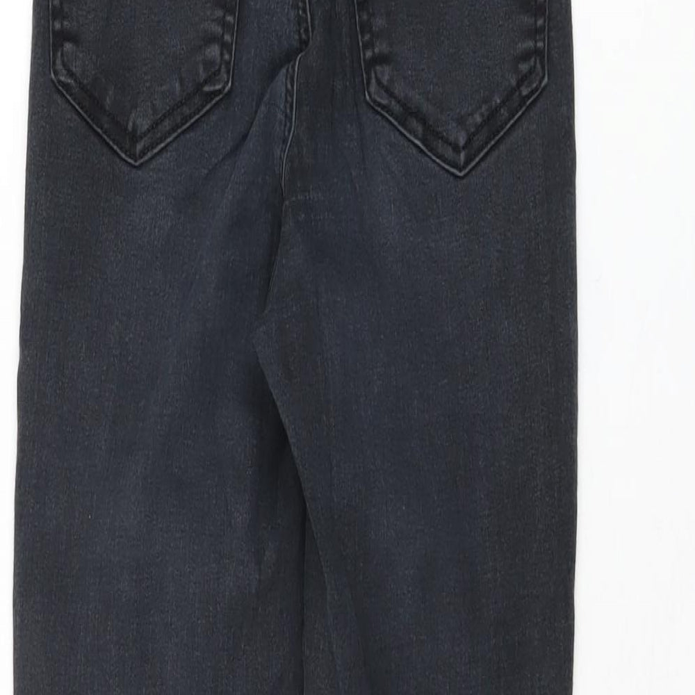 Topshop Womens Black Cotton Skinny Jeans Size 25 in L30 in Regular Zip