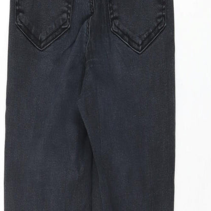 Topshop Womens Black Cotton Skinny Jeans Size 25 in L30 in Regular Zip