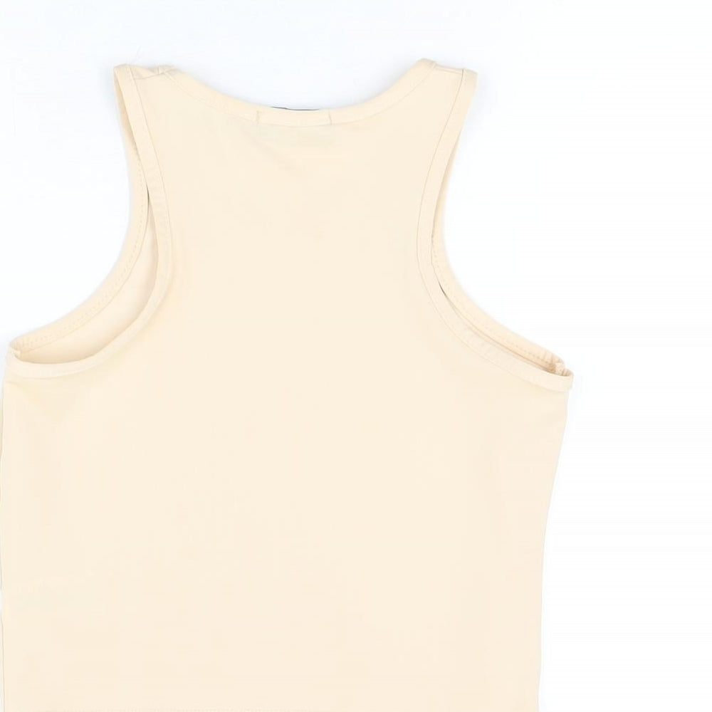 Womens UK Size 10 PRETTYLITTLETHING Beige Basic T-Shirt