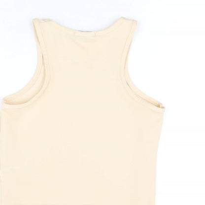 Womens UK Size 10 PRETTYLITTLETHING Beige Basic T-Shirt